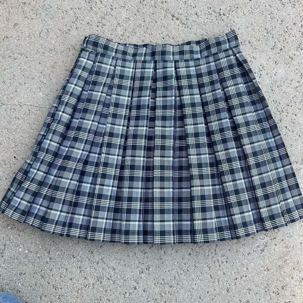 Women's Grey and Black Skirt